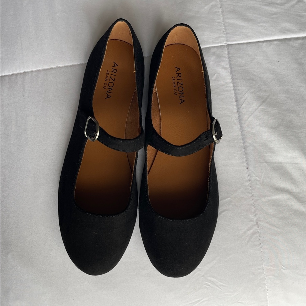 Arizona Black Mary Jane Flats, size 9